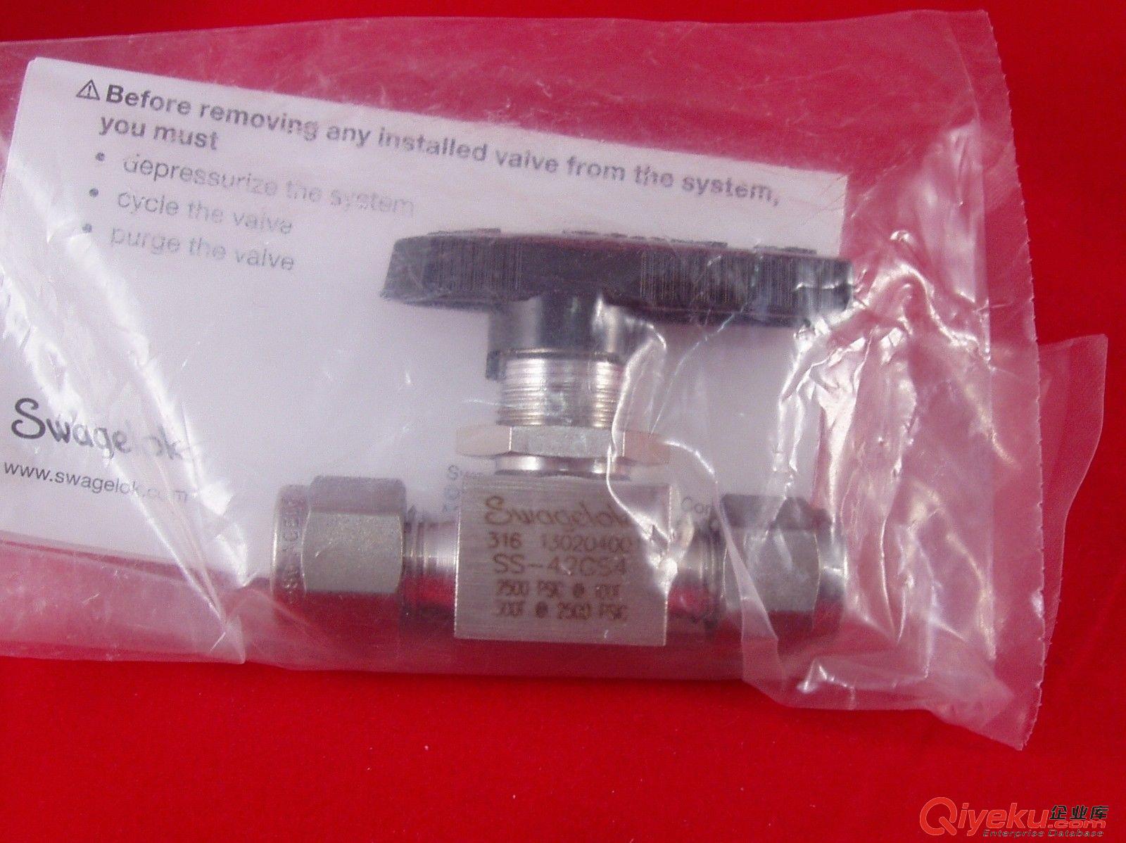 SS-43GS6MM/SS-43GS8MM不銹鋼 1件式 40系列球閥，1.5 Cv, 3/8 in. 世偉洛克卡套管接頭