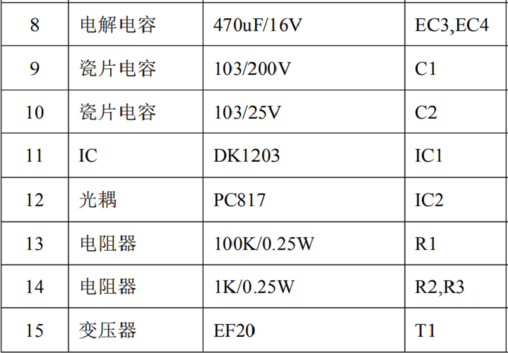 原边反馈离线式开关电源管理icDK1203换RM6311S