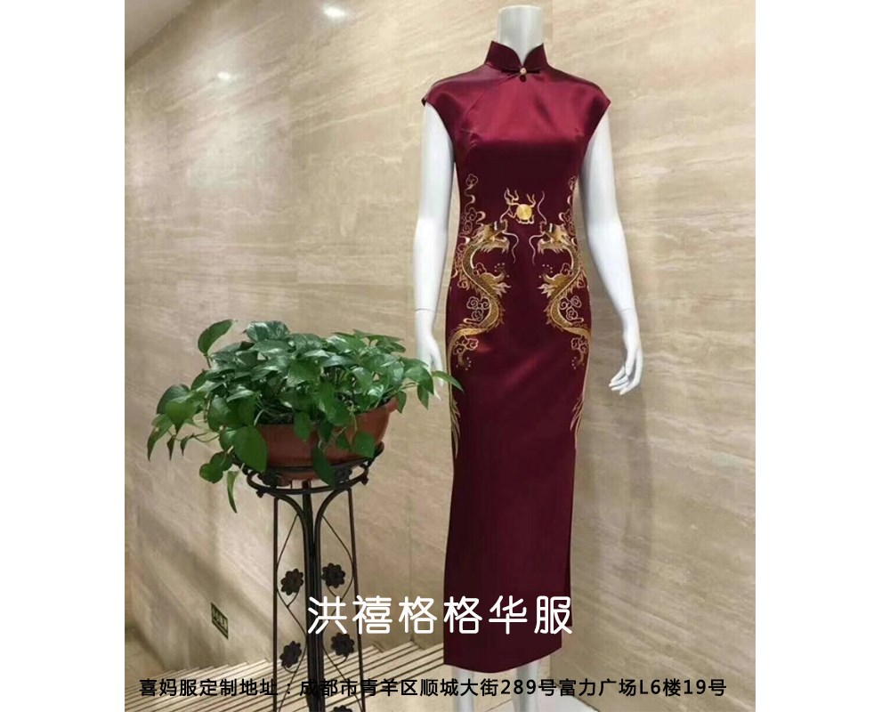 婚礼妈妈服价格-手绣旗袍-成都弥蝶文化传播有限公司