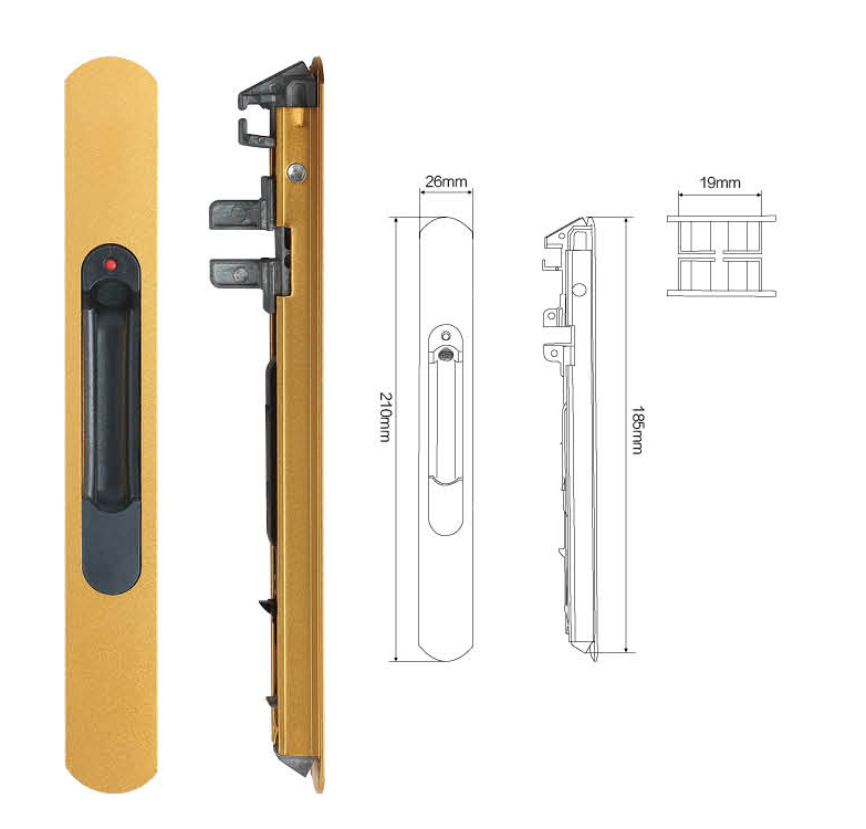 LYZM-19 自動窗鎖帶匙 自動窗鎖不匙 普通窗鎖帶匙 普通窗渙不匙