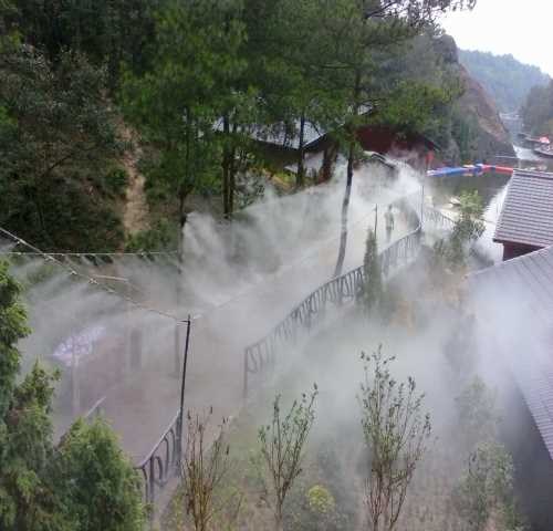 铁皮厂房喷雾降温工程_旅游景区景观造雾系统生产商_深圳市谷耐