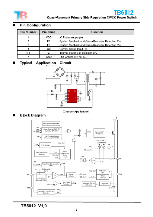 銀聯(lián)寶科技 原邊反饋電源芯片TB5812A 原始圖片3