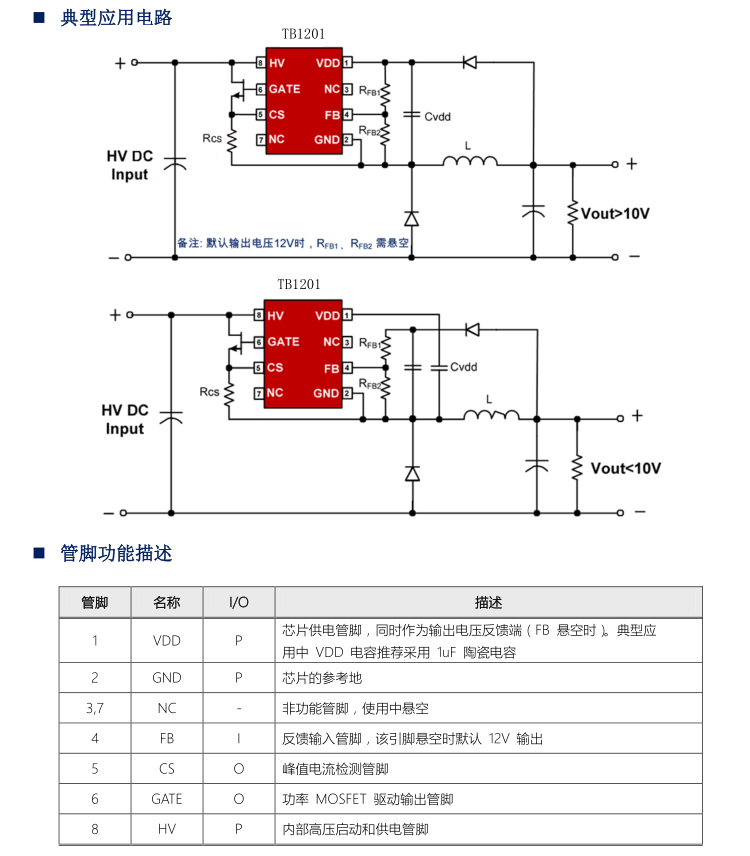 銀聯(lián)寶科技高耐壓電源ic TB1201低成本！原始圖片2