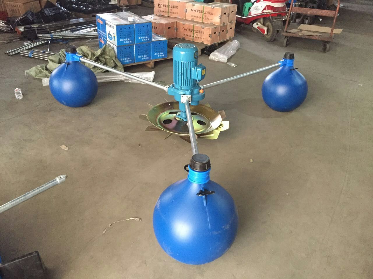 2葉4葉6葉輪銅芯池塘增氧器魚塘增氧機水車式增氧機