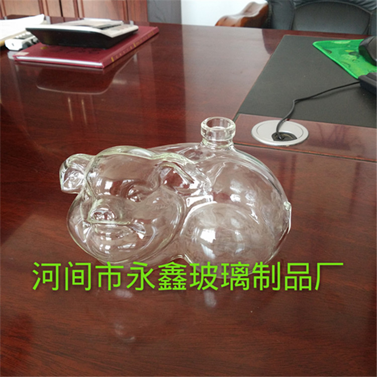 異形玻璃工藝酒瓶造型豬白酒瓶 紅酒瓶廠家