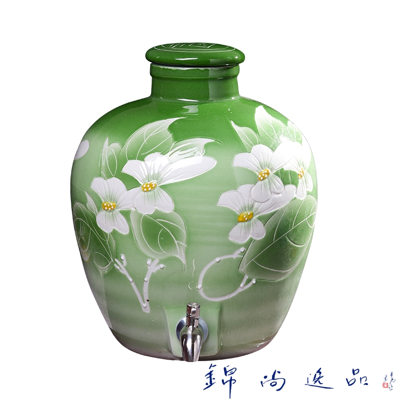 青花瓷酒壇窖藏景德鎮(zhèn)陶瓷泡酒缸子進(jìn)口gd品鑒酒壇10斤50斤