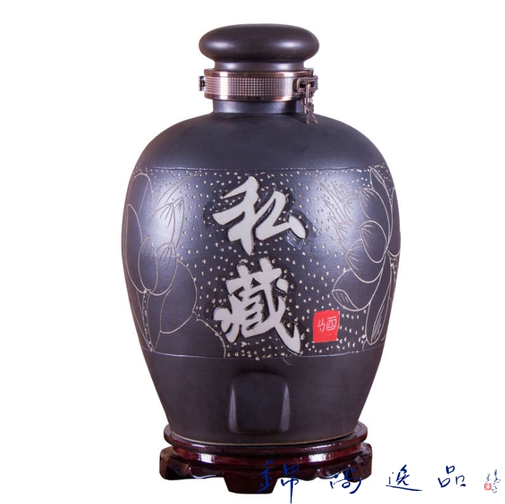 青花瓷酒壇窖藏景德鎮(zhèn)陶瓷泡酒缸子進(jìn)口gd品鑒酒壇10斤50斤