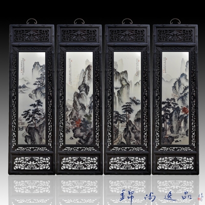 景德鎮(zhèn)陶瓷名家手繪粉彩國色天香瓷板畫純工筆畫客廳裝飾畫原始圖片2
