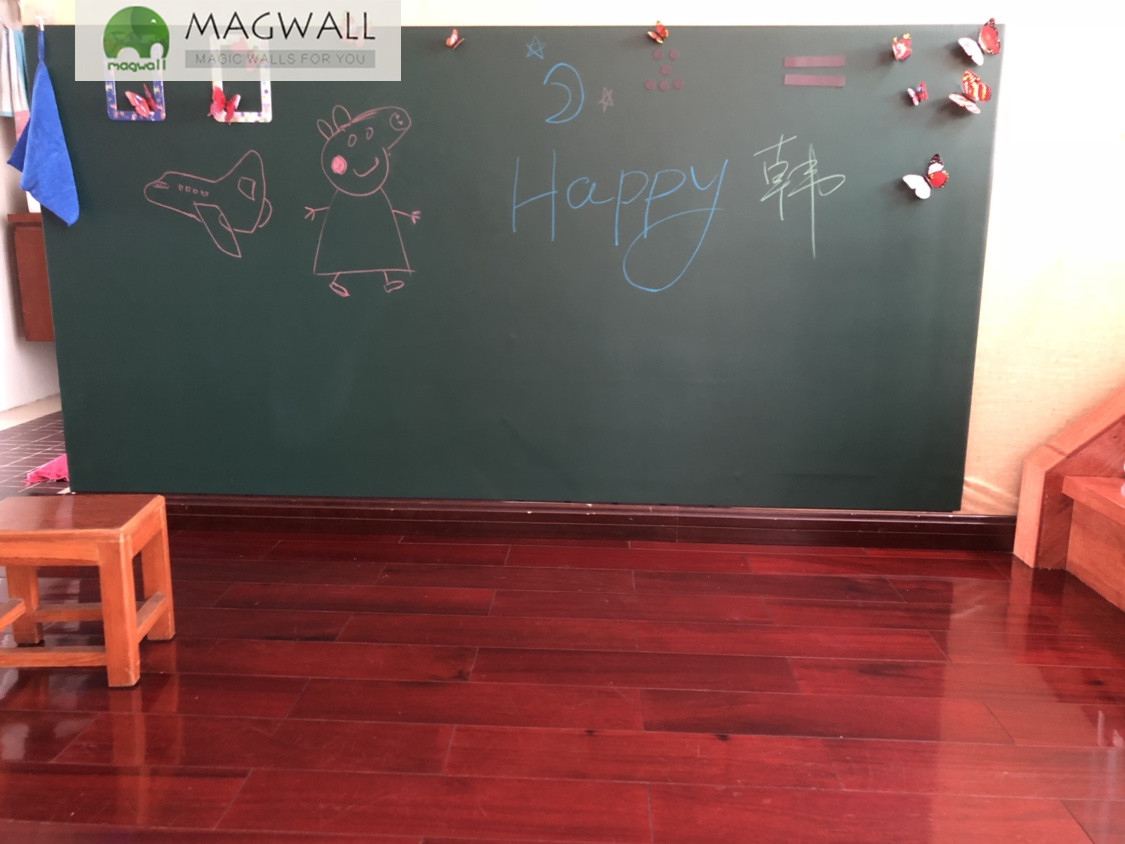 magwall磁善家培訓(xùn)教學(xué)護(hù)眼擦寫無塵磁性綠板貼