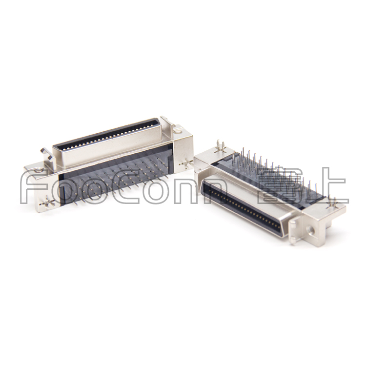 SCSI接口 50PIN 母座 CN型 90度彎插 HPCN連接器