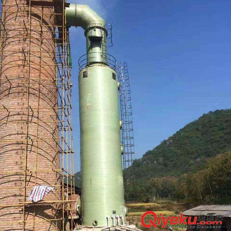 玻璃鋼鍋爐黑煙廢氣除塵器小型噴淋脫硫塔環保設備