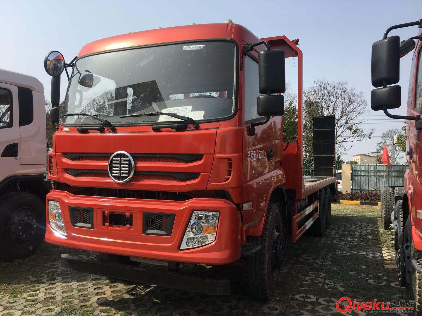 東風后八輪平板運輸車 楚風后八輪大型挖機拖板車220勾機運輸車