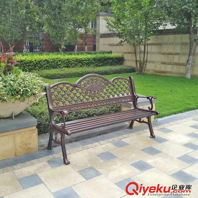 廣州舒納和戶外公園椅鑄鋁防銹耐用靠背舒適 